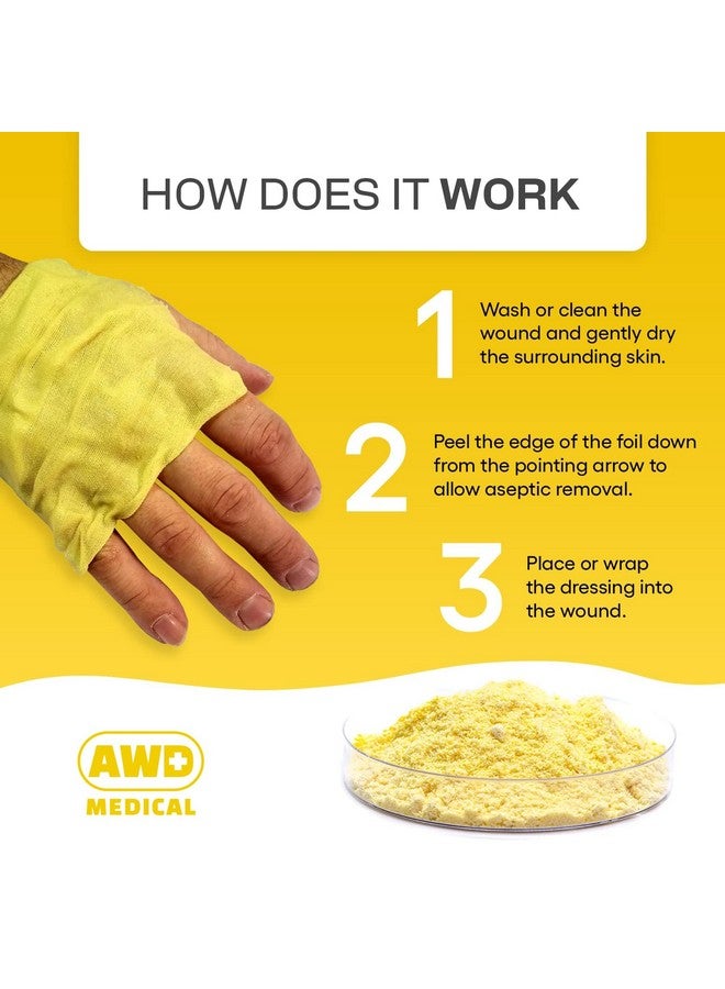 AWD Medical AWD Medical Xeroform Petrolatum Dressing - Non-Adhering Gauze Pad - Fine Mesh Gauze Patch Sterile - Healthcare Supplies for Wound Care, Burns, Lacerations, & Skin Grafts Aide (Box of 25) (4"x4") - Image 4