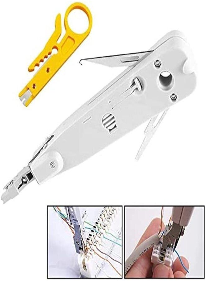 DKURVE " DKRUVE® Punch Down Tool, RJ45 RJ11 Cat5e Cat6 Network Telecom Phone Cable Socket  Tools with Cable Cutter Stripper "  - Image 3