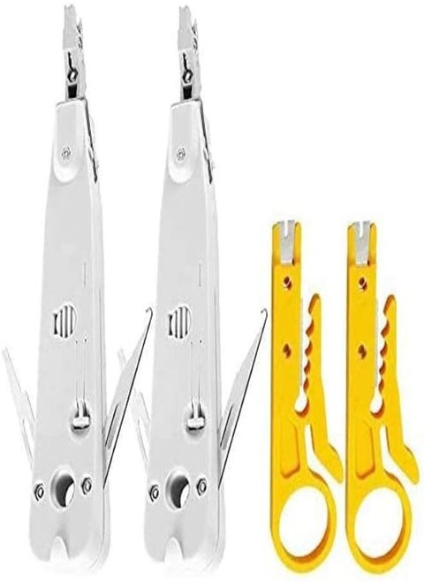 " DKRUVE® Punch Down Tool, RJ45 RJ11 Cat5e Cat6 Network Telecom Phone Cable Socket  Tools with Cable Cutter Stripper "