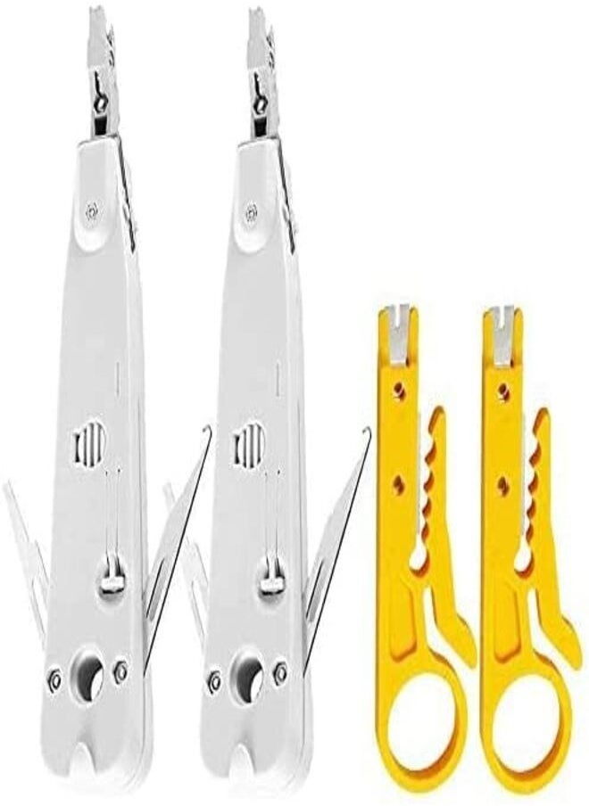DKURVE " DKRUVE® Punch Down Tool, RJ45 RJ11 Cat5e Cat6 Network Telecom Phone Cable Socket  Tools with Cable Cutter Stripper "  - Image 1