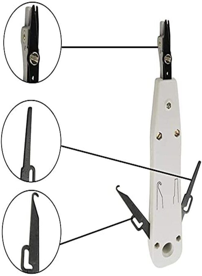 DKURVE " DKRUVE® Punch Down Tool, RJ45 RJ11 Cat5e Cat6 Network Telecom Phone Cable Socket  Tools with Cable Cutter Stripper "  - Image 2