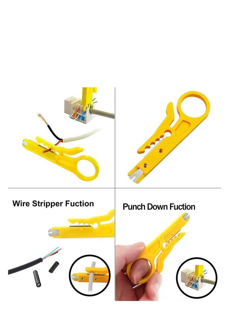 DKURVE " DKRUVE® Punch Down Tool, RJ45 RJ11 Cat5e Cat6 Network Telecom Phone Cable Socket  Tools with Cable Cutter Stripper "  - Image 4