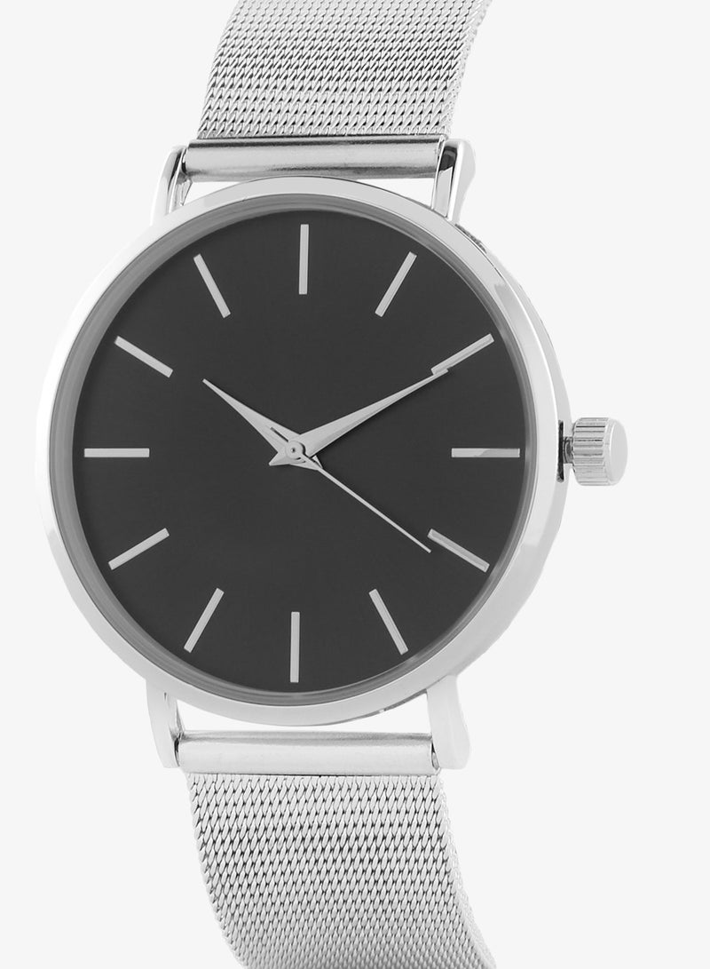 روبرت وود ساعة يد تناظرية بحزام شبكي - Image 4