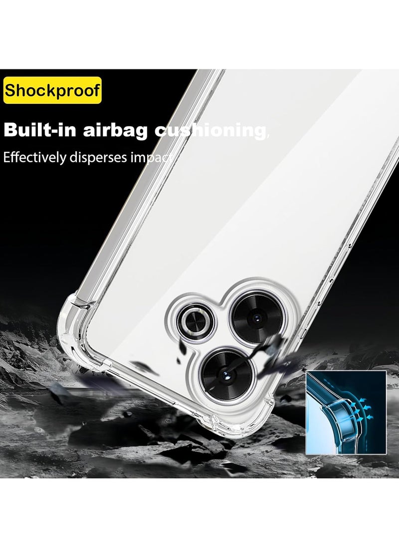 Generic Case for Redmi A5 4G/POCO C71  Clear TPU Four Corners Protection Cover Transparent Soft funda  - Image 2