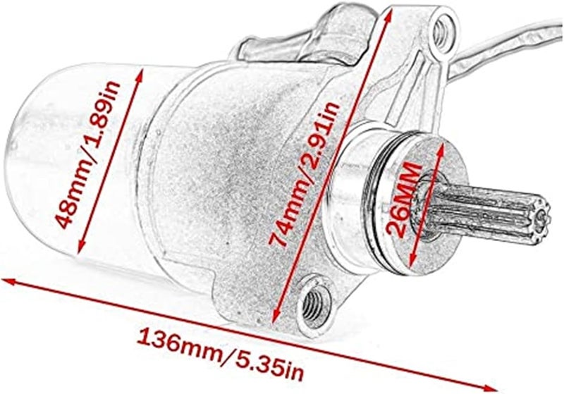 Vuzmode Motorcycle Starter Motor - Image 2