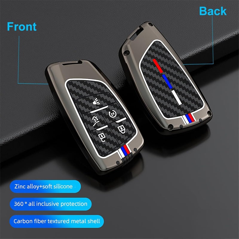 Aoocar Heavy Metal Key Fob Cover, Compatible with 2021 2022 2023 2024 GMC Yukon Denali Sierra - Image 5