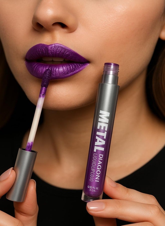 MEGAGA USA Metal Diaoni Liquid Lip Color - Rich Pigment, Metallic Gloss, Non-Drying Formula with All-Day Comfort Wear - Image 2