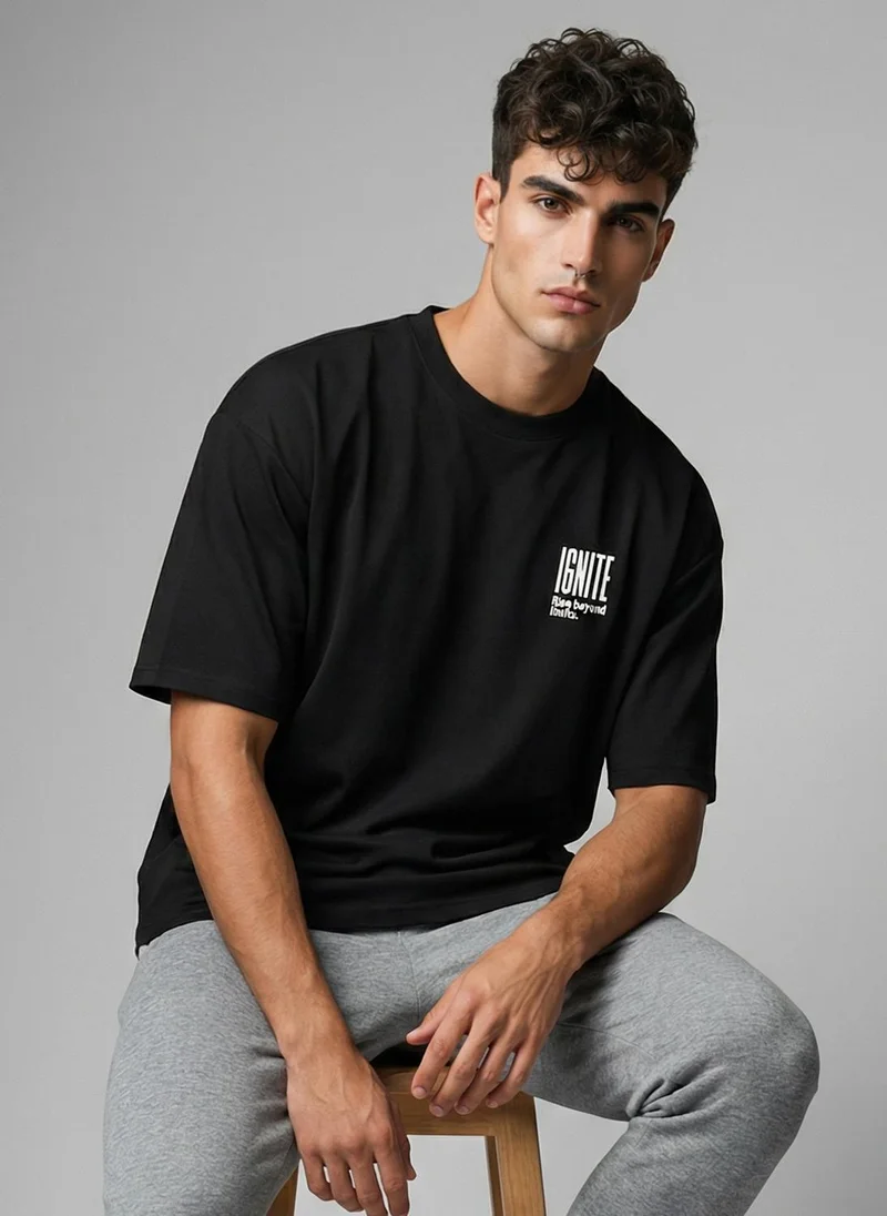 NOBERO NOBERO Men's Premium Oversized Printed T-Shirt