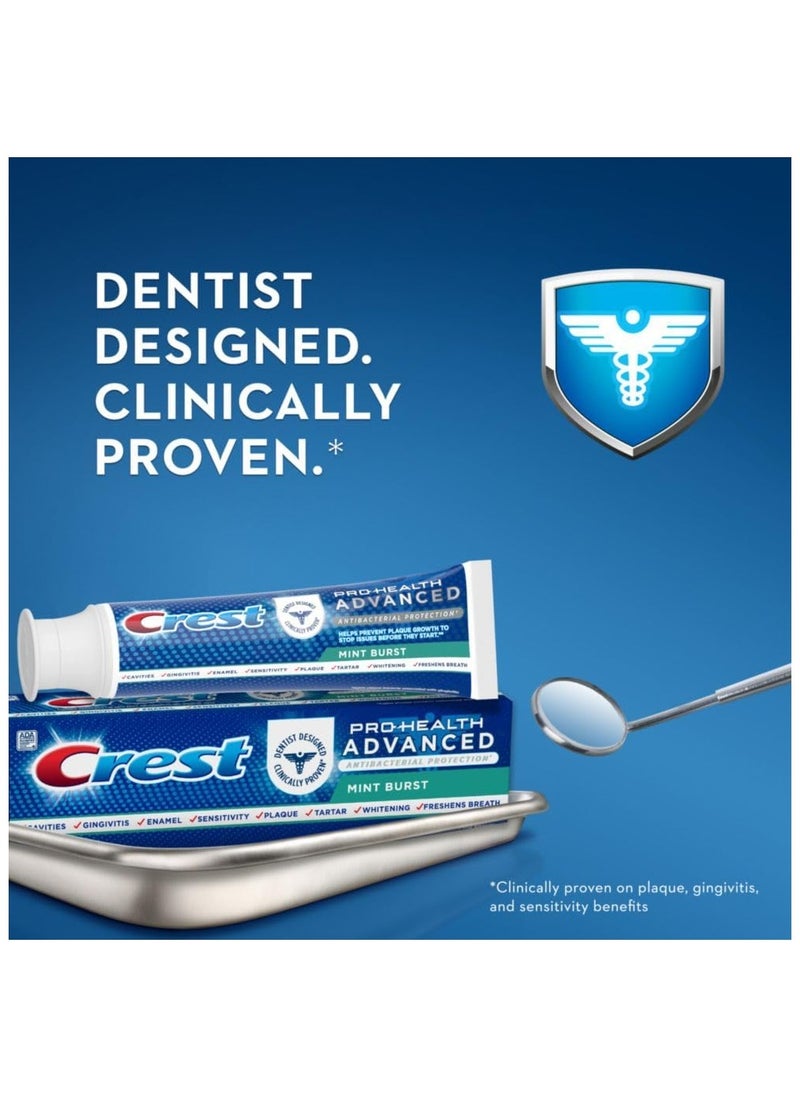 Crest Crest Pro-Health Advanced Antibacterial Protection Toothpaste, Mint Burst, 5oz (Pack of 4)  - Image 5