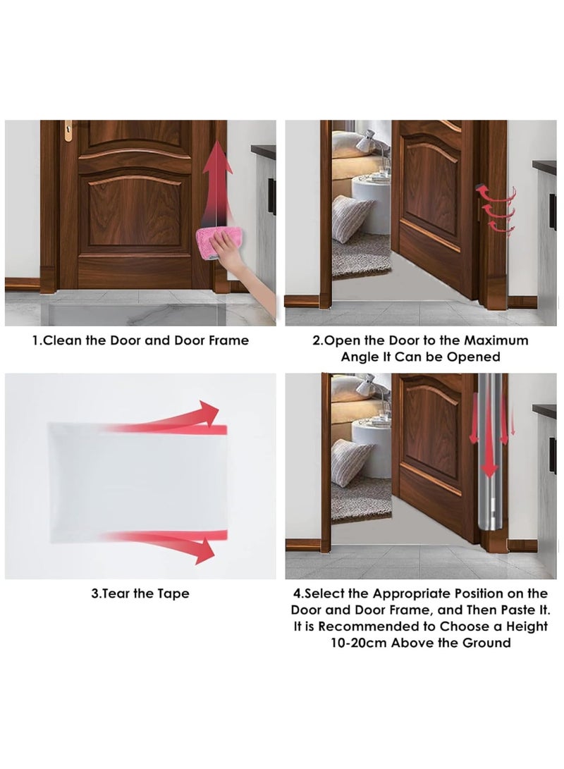 4 PCS Door Jam Shield Finger Pinch Guard for Baby Proofing, Kids, Hinge Cover Pinch Guard for 90 & 180 Degree Doors Frame & Baby Gate. 47.2*6.7in - Image 3