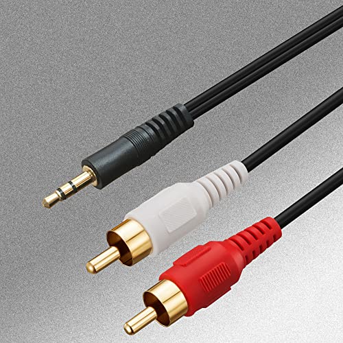 Ruaeoda 2RCA Aux Audio Cable 50 Feet,3.5mm Aux to 2RCA Male Stereo Audio Y Cable - Image 4