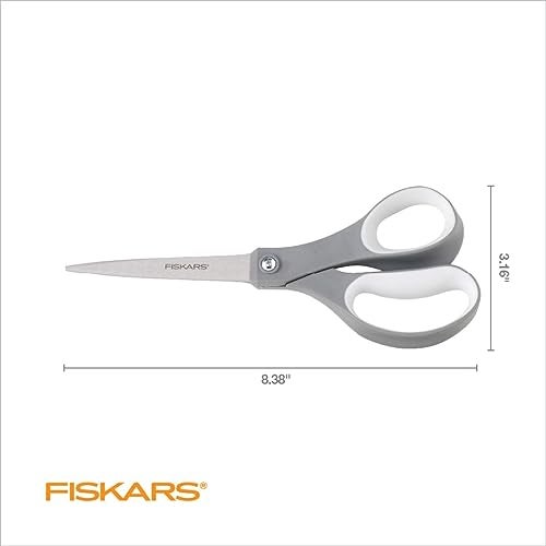 Fiskars All Purpose Scissors, High Performance Cutting, Stainless Steel Blades, Ergonomic and Comfort Handles, Perfect for Arts and Crafts and the Office, Scissors for Office - Image 2