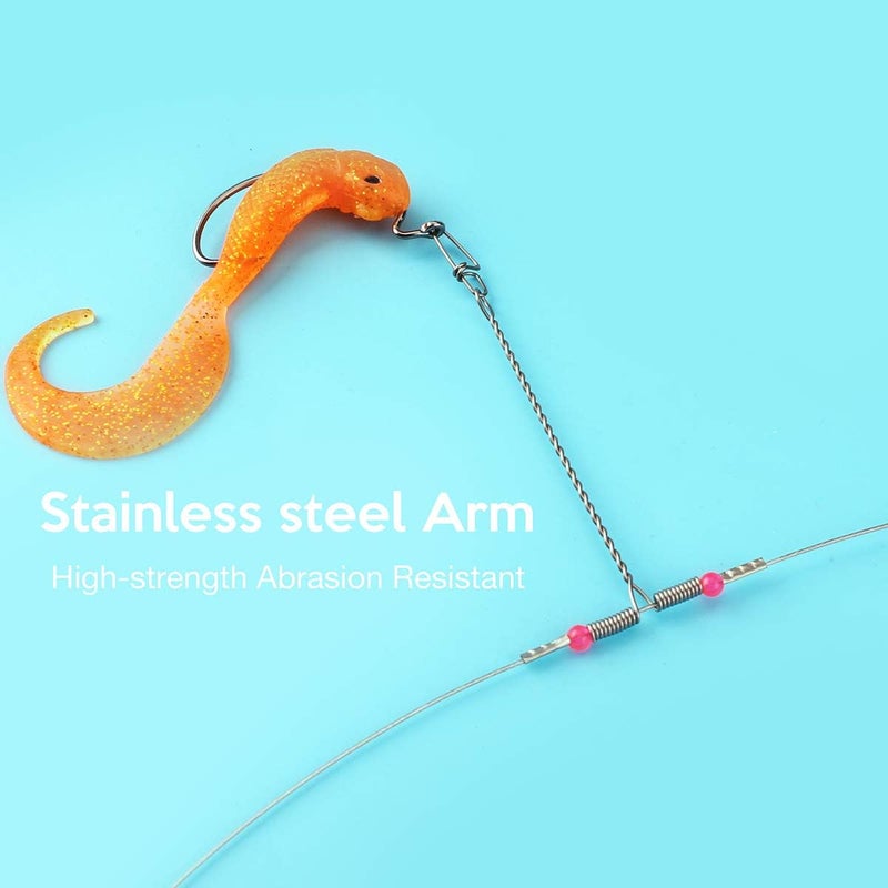 Scotank Fishing Leaders, Fish Line Stainless Steel Wire with Swivels Snap Connect Fishing Gear and Equipment Tackle Kit, for Lures Bait Rig Or Hooks, Fishing Gift - Image 3