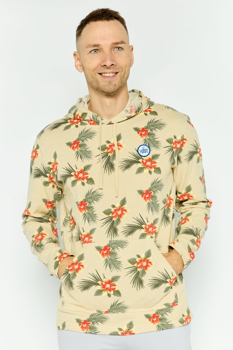 Hurley Men Sportswear Fit Outdoor Sweatshirt, Beige Combo  - Image 1