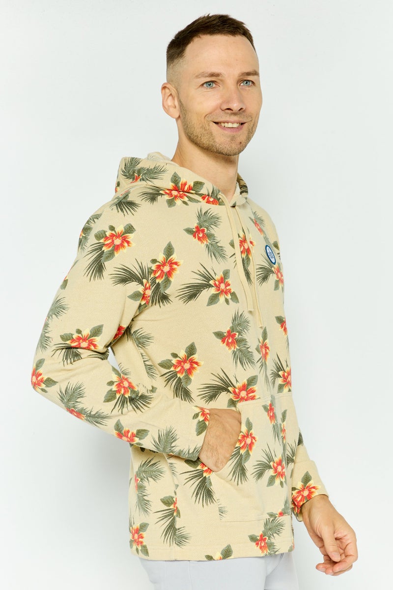 Hurley Men Sportswear Fit Outdoor Sweatshirt, Beige Combo  - Image 3