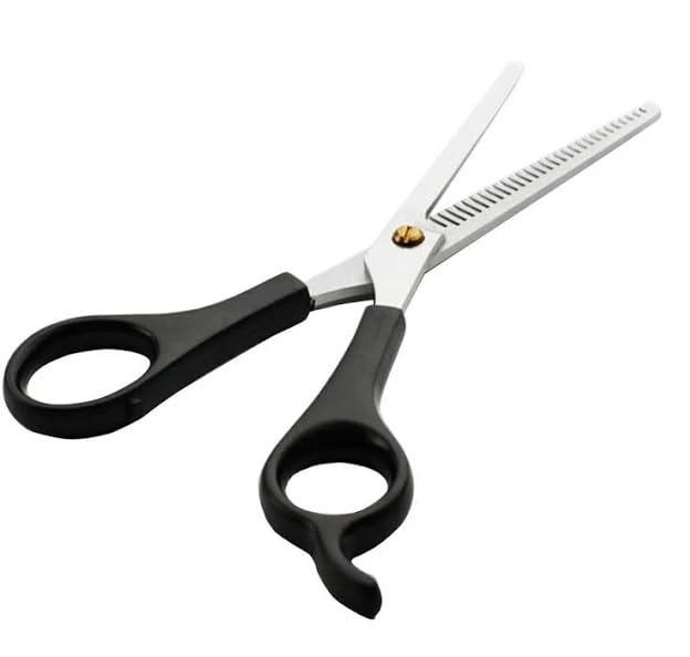 Generic Hair cutting scissor Professional Stainless Steel Hair Thinning Zig Zag Teeth Scissors Hairdressing Styling Set For Barber Parlour Beauty Saloon Home  - Image 1
