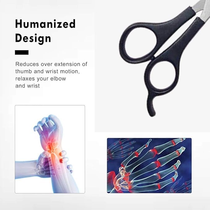 Generic Hair cutting scissor Professional Stainless Steel Hair Thinning Zig Zag Teeth Scissors Hairdressing Styling Set For Barber Parlour Beauty Saloon Home  - Image 2