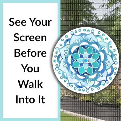 Robbins Aria Screen Door Magnets Double Sided – Keep People, Kids, and Dogs from Running into The Screen Door - Robbins Aria Blue Mandala - Image 2