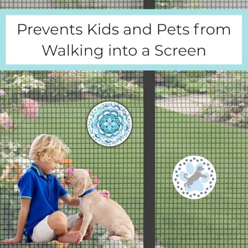 Robbins Aria Screen Door Magnets Double Sided – Keep People, Kids, and Dogs from Running into The Screen Door - Robbins Aria Blue Mandala - Image 3