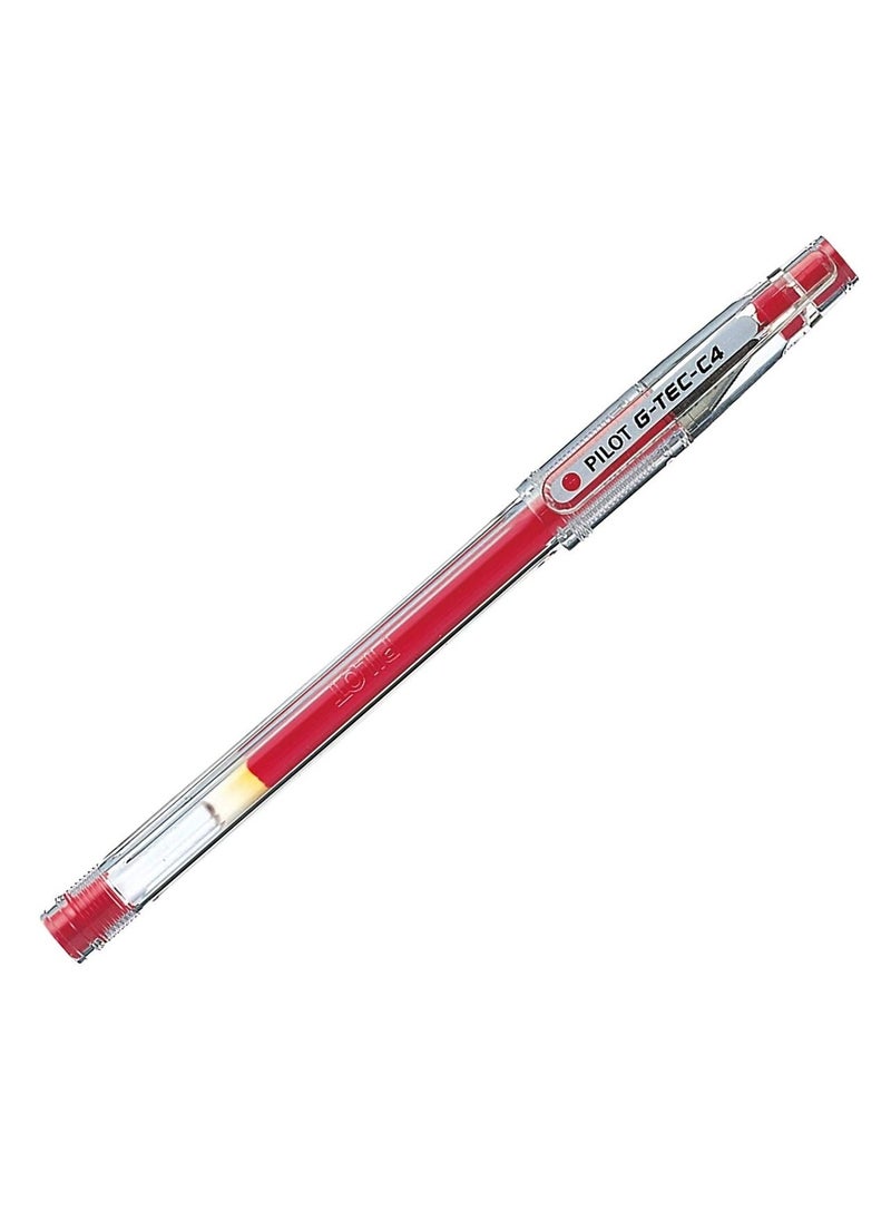 PILOT 4-Piece G-Tec Ultra Fine Roller Pen 0.4mm Tip Red Ink  - Image 2