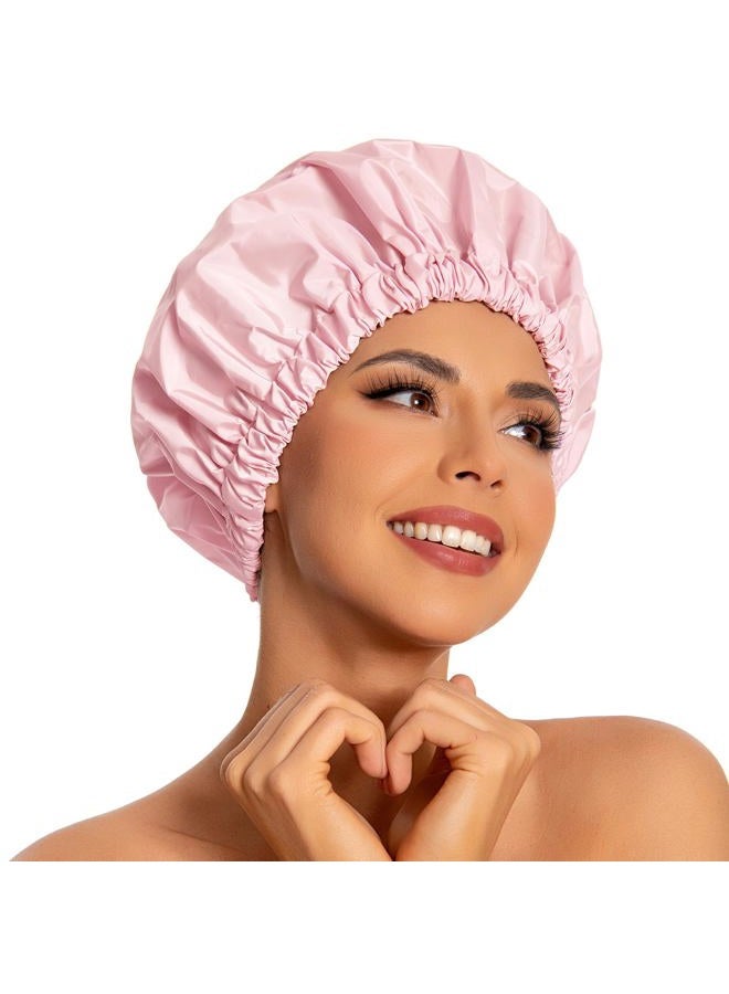 Edoneery Shower Caps For Women Reusable Waterproof - Image 1