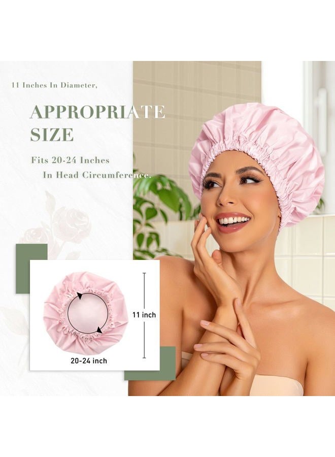 Edoneery Shower Caps For Women Reusable Waterproof - Image 3
