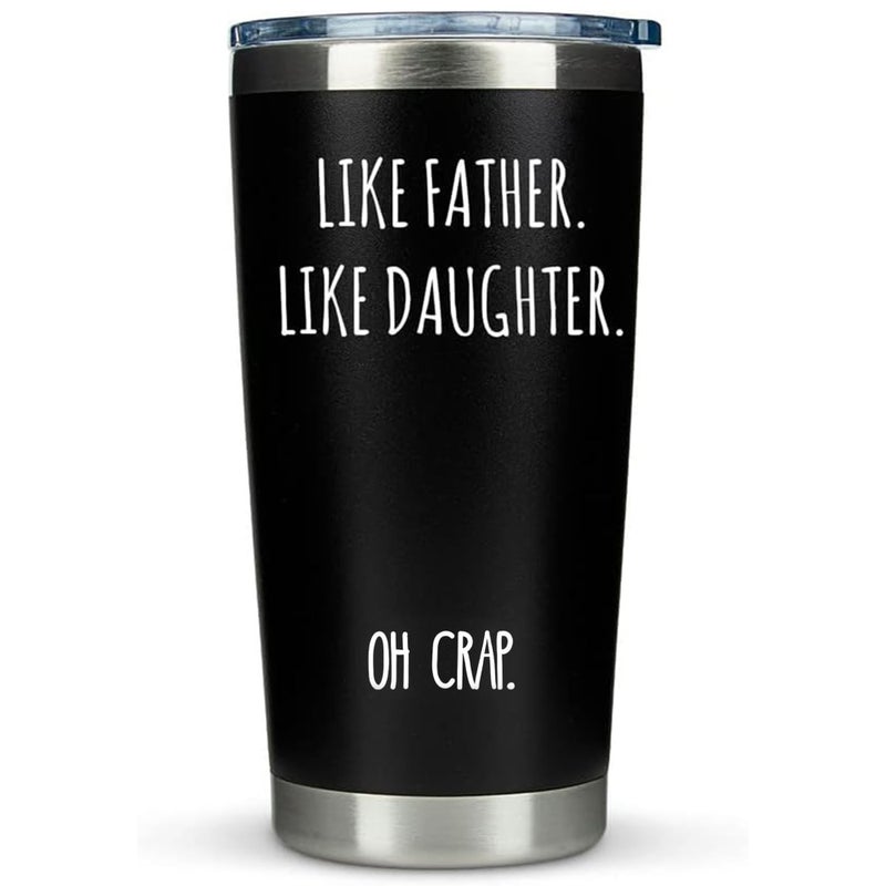 KLUBI Dad Birthday Gift From Daughter  Like Father Like Daughter Mug  Funny Fathers Day 20 Ounce Tumbler  Drinking Cup for Girl Dad