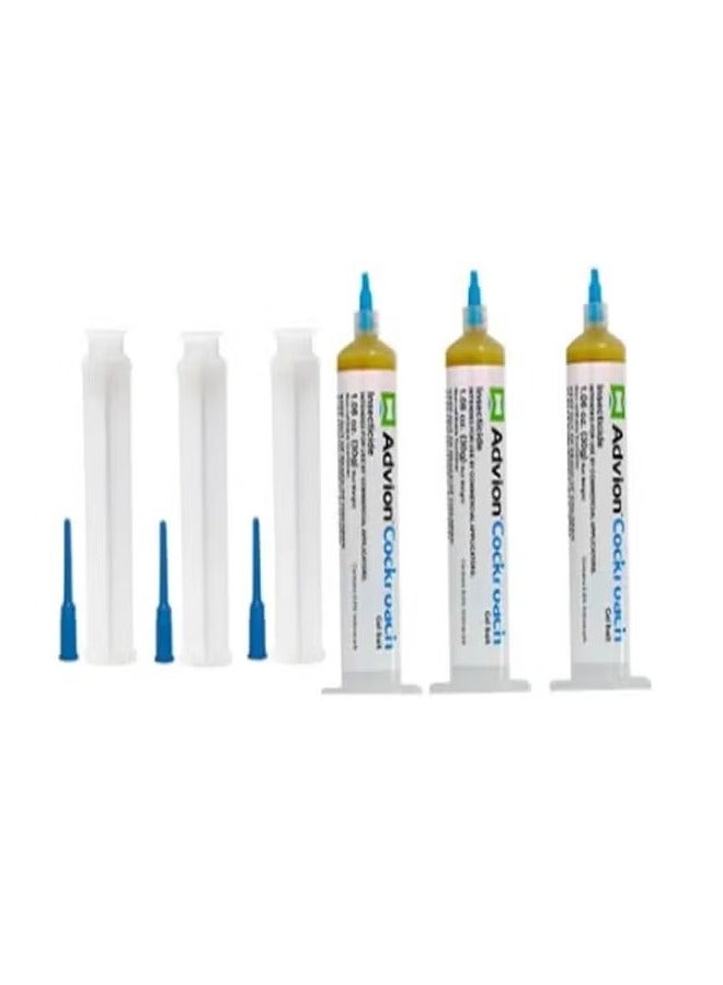 Cockroach Killer Gel Bait Includes (1 Tube +1 Plunger +1 Tip) Multicolour 30gx3