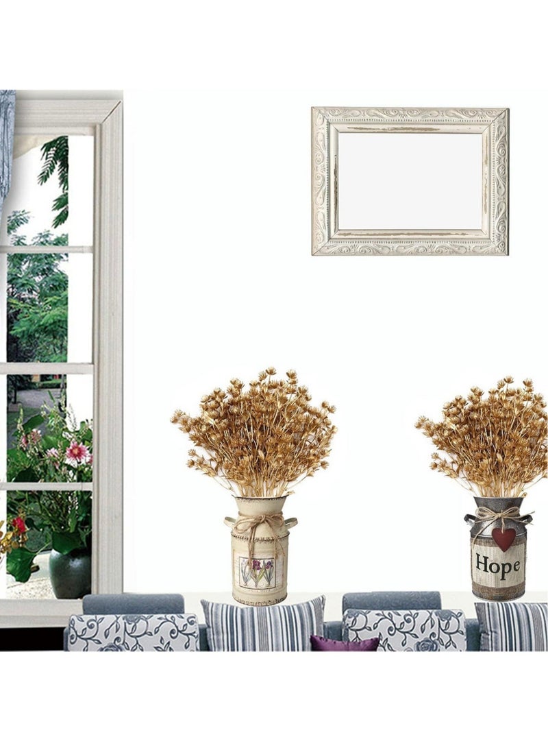 Captaintech 4 Pack Gold Fake Plants, Artificial Flowers Decoration for Golden Leaves Grass Plastic Faux DIY Crafts Indoor Outdoor Home Garden Party Room Bedroom Wedding Table Centerpiece Decor - Image 5