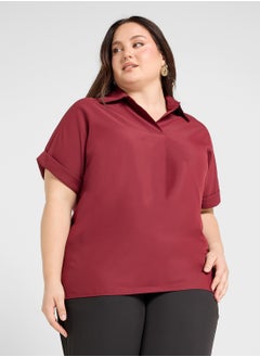 Ginger Plus Polo Neck Casual Top  - Image 1