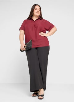 Ginger Plus Polo Neck Casual Top  - Image 4