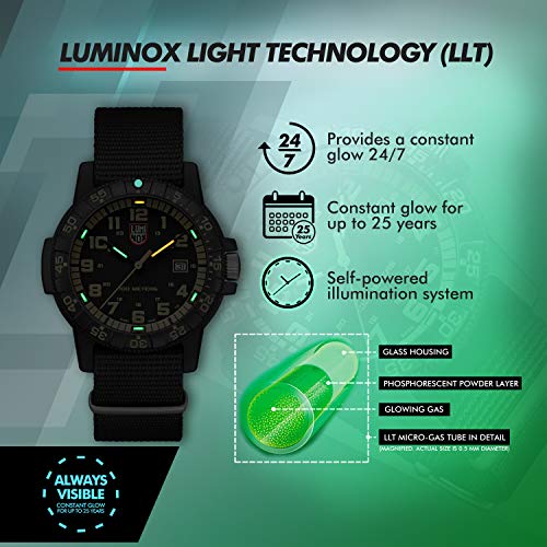Luminox لومينوكس سي أنالوج بلاك دايال ساعة رجالية بحزام نايلون - XS.0333 - Image 4
