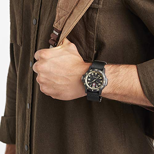 Luminox لومينوكس سي أنالوج بلاك دايال ساعة رجالية بحزام نايلون - XS.0333 - Image 2