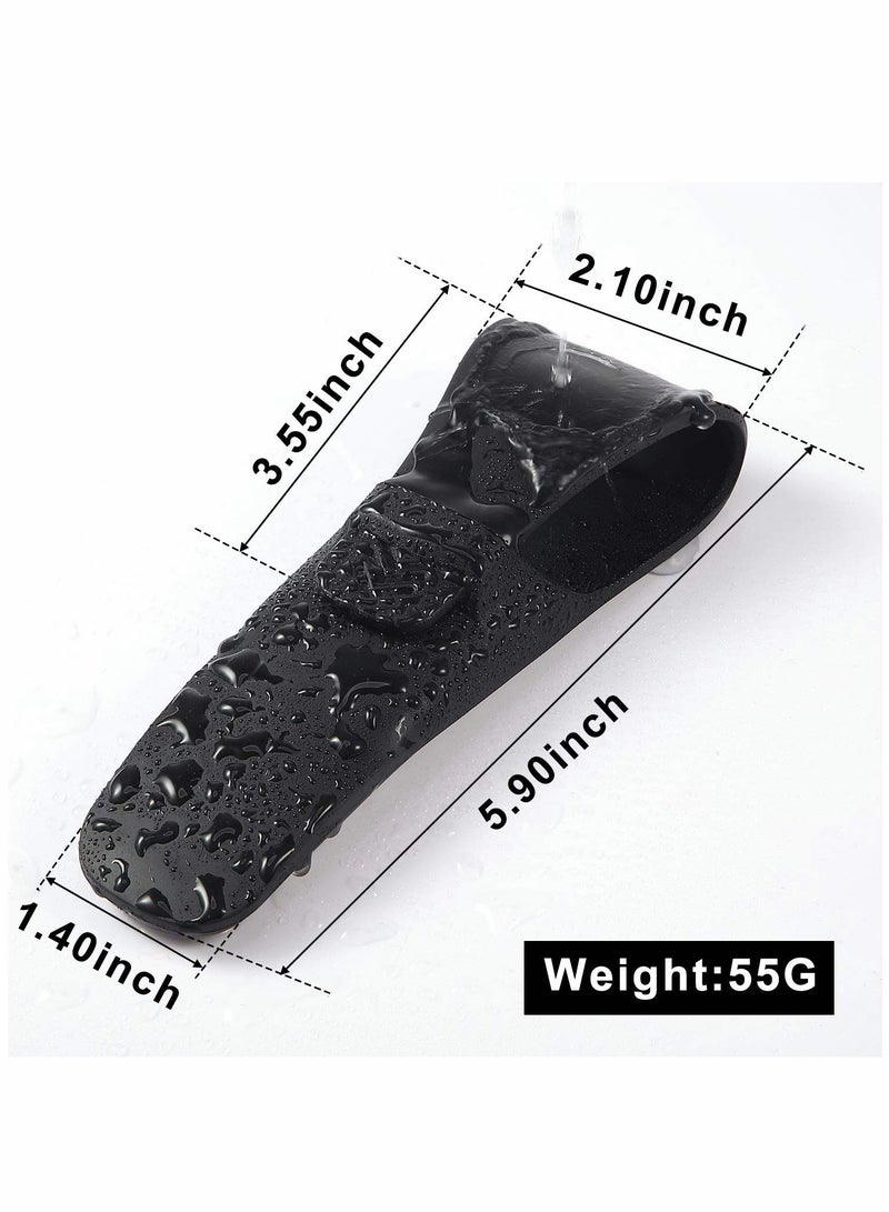 KASTWAVE حافظات شفرات الحلاقة، حافظة حامل شفرات حلاقة من السيليكون المحمولة، حقيبة غطاء ماكينة حلاقة ناعمة، حافظة واقية لشفرة الحلاقة، حقيبة حمل شفرة حلاقة مقاومة للماء أثناء السفر، لشفرة الحلاقة اليدوية المتوافقة مع جيليت، عبوتان - Image 3