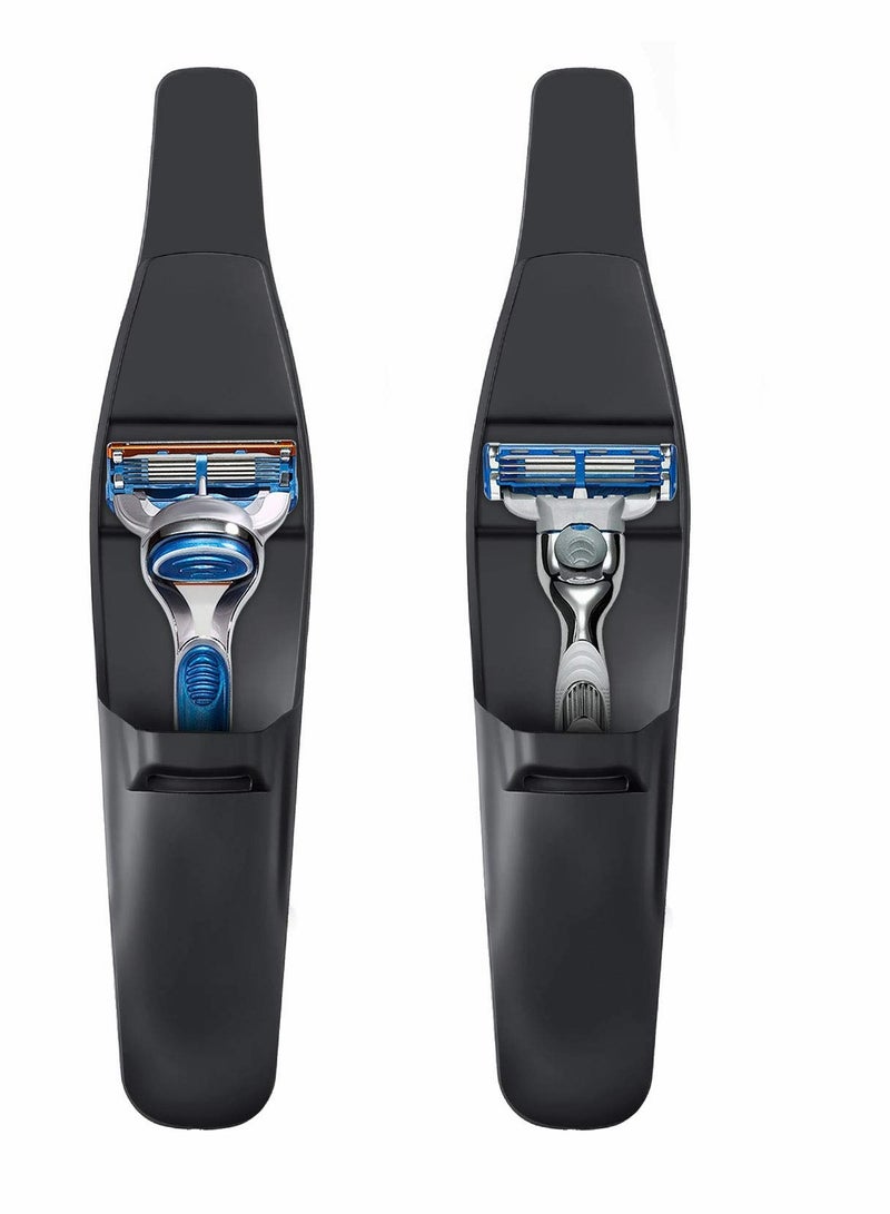 KASTWAVE حافظات شفرات الحلاقة، حافظة حامل شفرات حلاقة من السيليكون المحمولة، حقيبة غطاء ماكينة حلاقة ناعمة، حافظة واقية لشفرة الحلاقة، حقيبة حمل شفرة حلاقة مقاومة للماء أثناء السفر، لشفرة الحلاقة اليدوية المتوافقة مع جيليت، عبوتان - Image 5