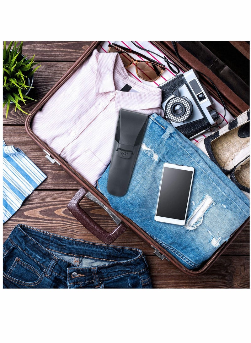 KASTWAVE حافظات شفرات الحلاقة، حافظة حامل شفرات حلاقة من السيليكون المحمولة، حقيبة غطاء ماكينة حلاقة ناعمة، حافظة واقية لشفرة الحلاقة، حقيبة حمل شفرة حلاقة مقاومة للماء أثناء السفر، لشفرة الحلاقة اليدوية المتوافقة مع جيليت، عبوتان - Image 4