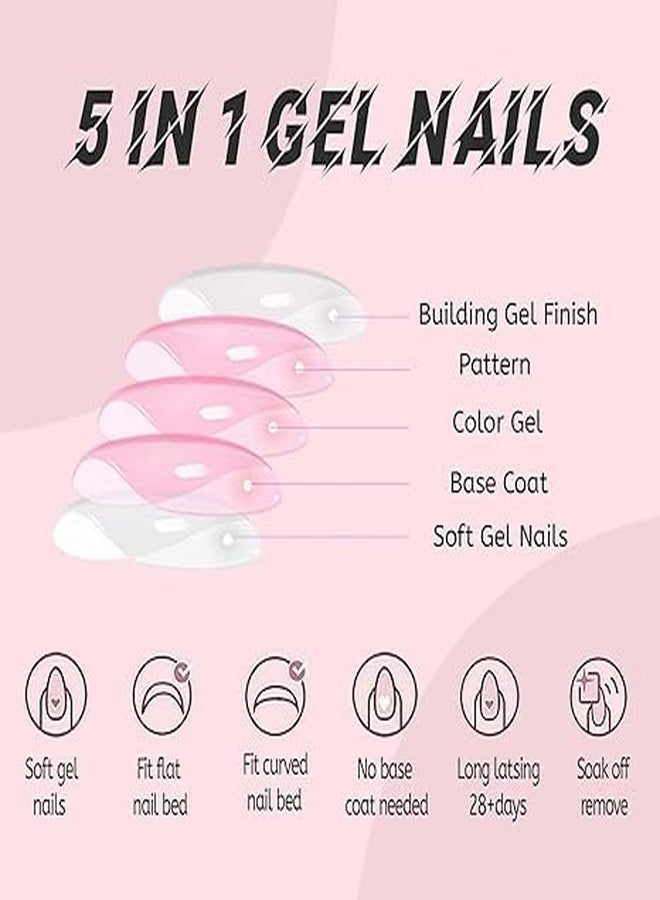 ROKHEVN 240pcs Press On Toenails Short Square Fake Toenails White French Tip False Toenails With Design Full Cover Acrylic Toenail Glossy Glue On Toe Nail for Women Manicure 12 packs - Image 4
