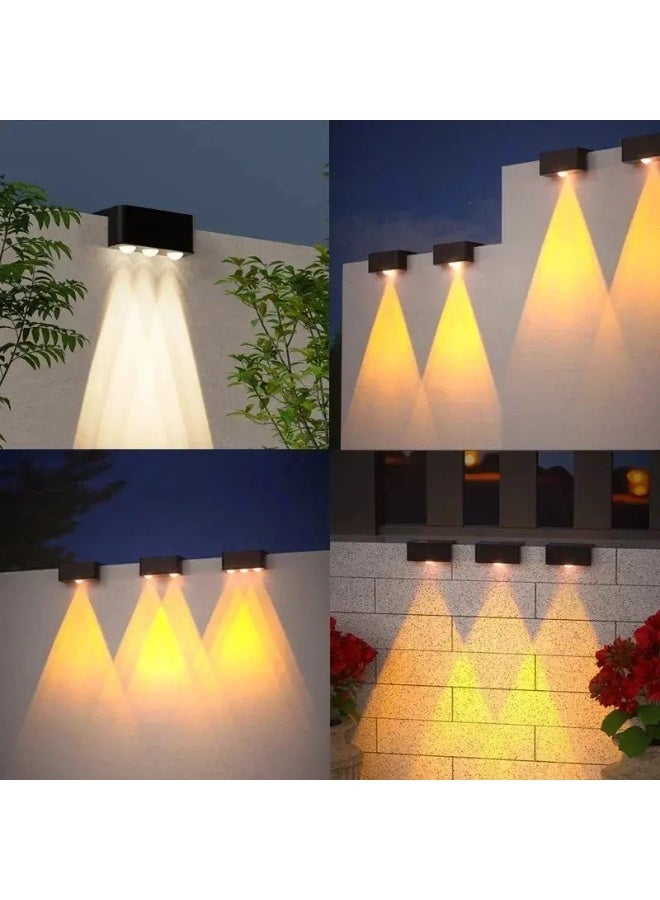 4PCS Solar Outdoor LED Wall Lights, Auto On/Off Dusk to Dawn Waterproof for Garden, Yard, Deck, Pathway - Image 2