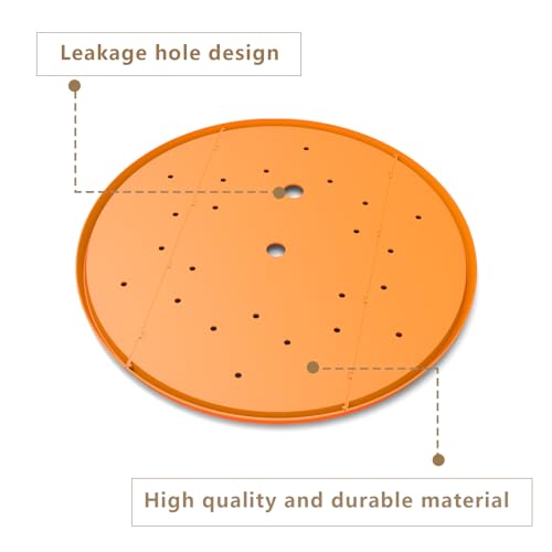 Lettry 2Pcs Round Planter Insert, 13" Orange Planter Insert, Durable Plastic Disk with Drainage Holes for Place Inside Planters to Use Less Potting Soil for Tall Flower Pots Plant Containers (13inch) - Image 5