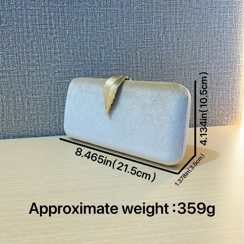Velvet Evening Clutch Bag Bridal Banquet Purse Gold - Image 5