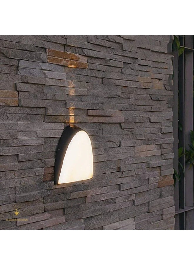 Fingerprint Design Outdoor Gate Light – Black – Warm Yellow LED 30W - Image 1