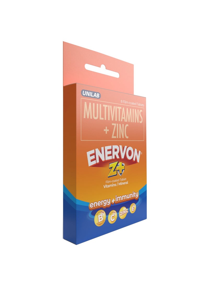 Enervon Z+ Multivitamins+ Zinc 8 Tablets - Image 2
