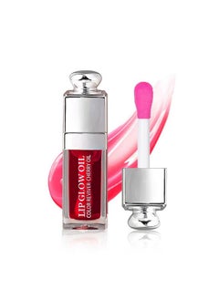 MXNSLWA Plumping Lip Oil, Long Lasting Hydrating Gloss Tinted Balm Nonsticky Revitalizing, Tinting Care Oil For Dry (Cherry)  - Image 2
