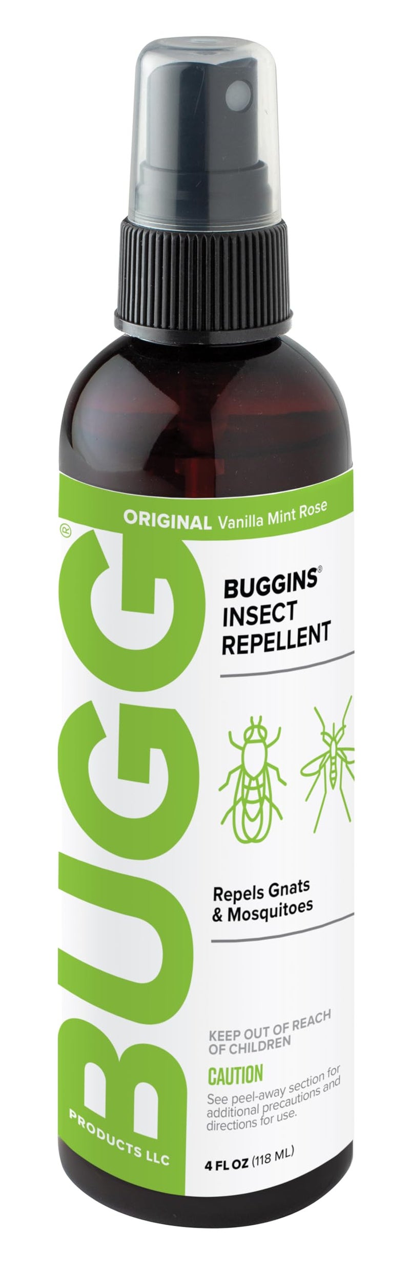 BUGGINS Original - Insect Repellent - Gnats & Mosquitoes, DEET Free, Non-Greasy - 4 oz Pump Spray Bottle - Image 1
