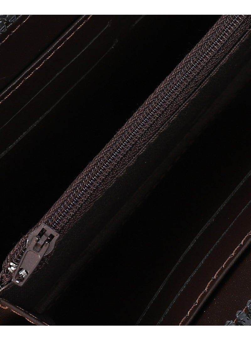 Crossland CROSSLAND Genuine Leather Clutch Handbag For Men With Magnetic and Zipper Closure For Extra Security - Image 5