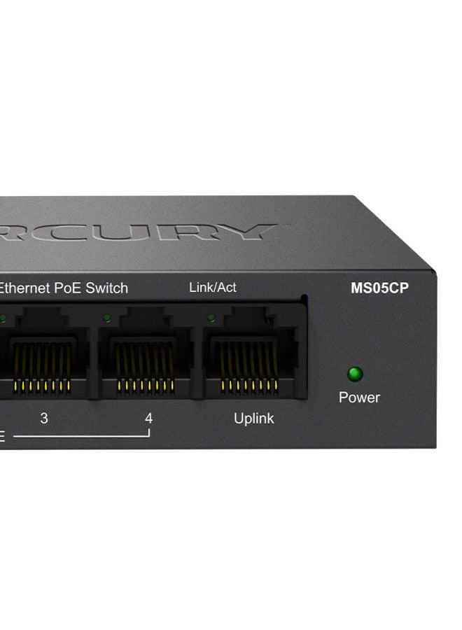 Mercury 5-port 100mbps 4-port Poe Switch, Home Surveillance Network Hub Splitter Ms05cp - Image 3