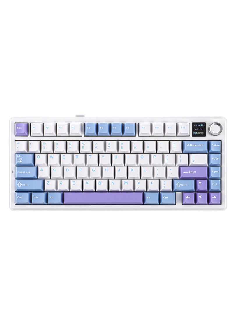 AULA F75 MAX Wireless Mechanical Keyboard with TFT Screen and Knob, Gasket Gaming Keyboard in 75% Layout, Hot Swappable, RGB Backlight, for PC/Mac/Linux - Image 1