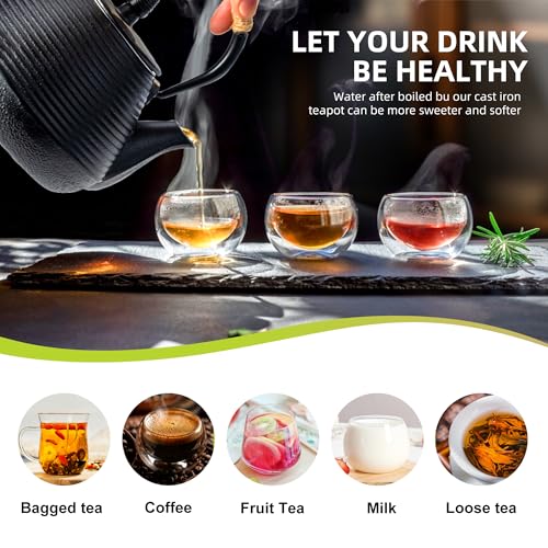 suyika Japanese Tetsubin Tea Kettle Cast Iron Teapot with Stainless Steel Infuser 30 oz/900 ml - Image 5