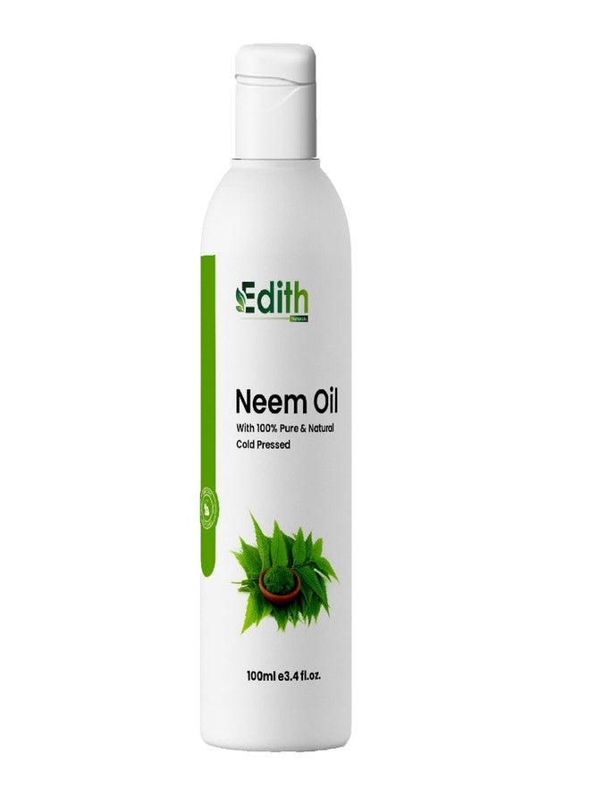 EDITH زيت النيم النقي متعدد الأغراض من إديث ناتشورال للشعر والبشرة - يزيل البثور وحب الشباب ويعالج أي عدوى فطرية من الجلد 100 مل (1) - Image 1