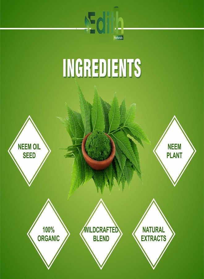 EDITH زيت النيم النقي متعدد الأغراض من إديث ناتشورال للشعر والبشرة - يزيل البثور وحب الشباب ويعالج أي عدوى فطرية من الجلد 100 مل (1) - Image 4